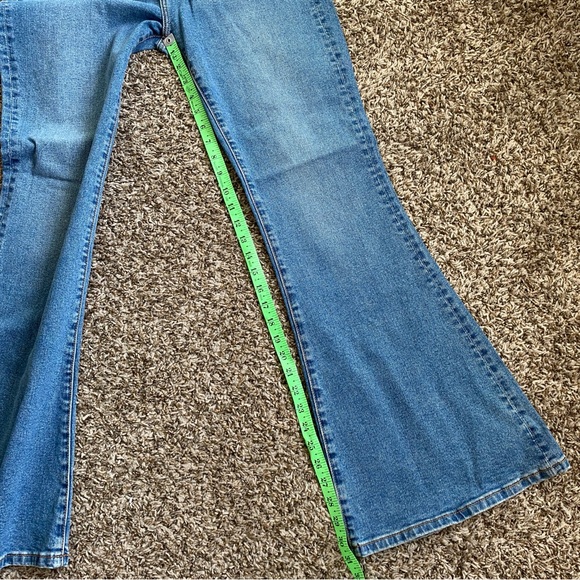 DRIFTWOOD Blue Flare Jeans with Multicolor Sunburst Waist - Picture 9 of 15